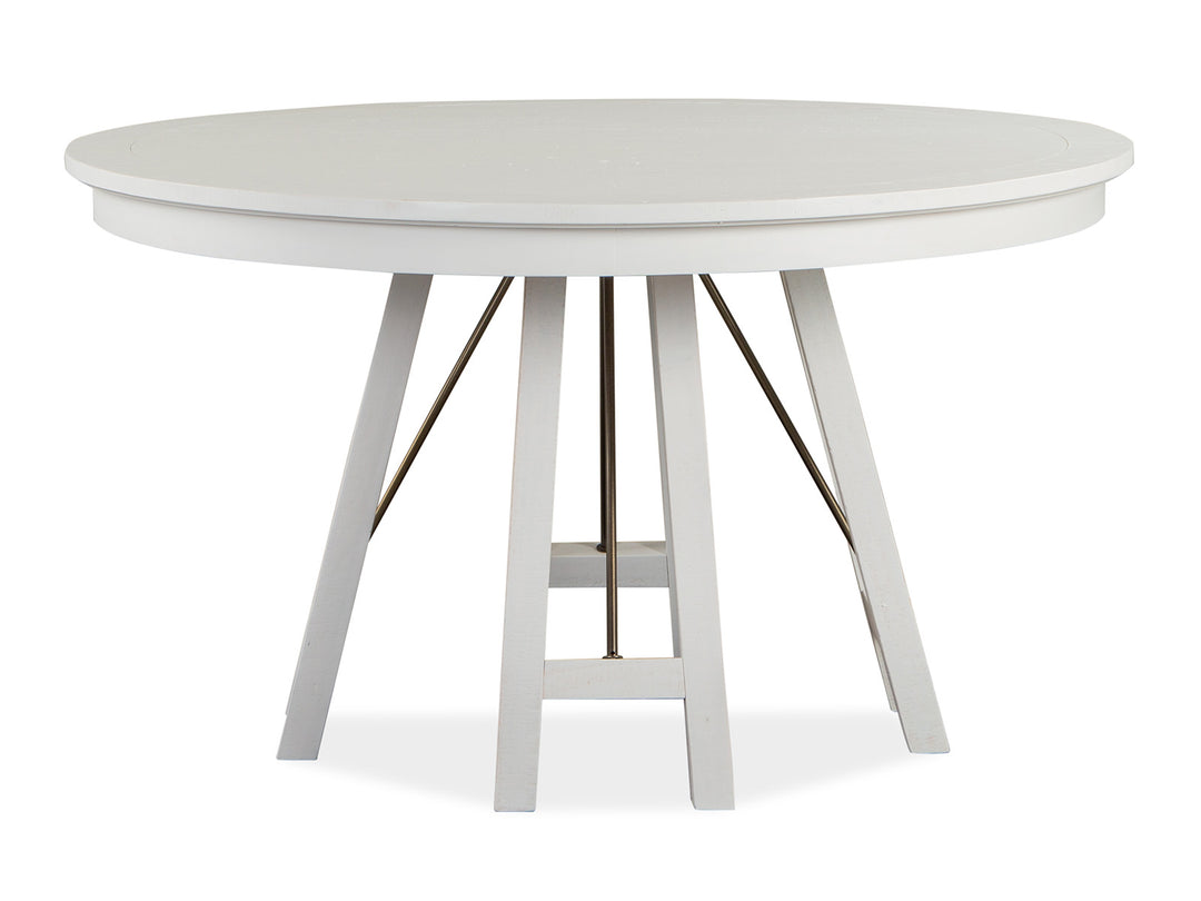 Heron Cove Chalk White And Dovetail Grey 52" Round Dining Table - D4400-27
