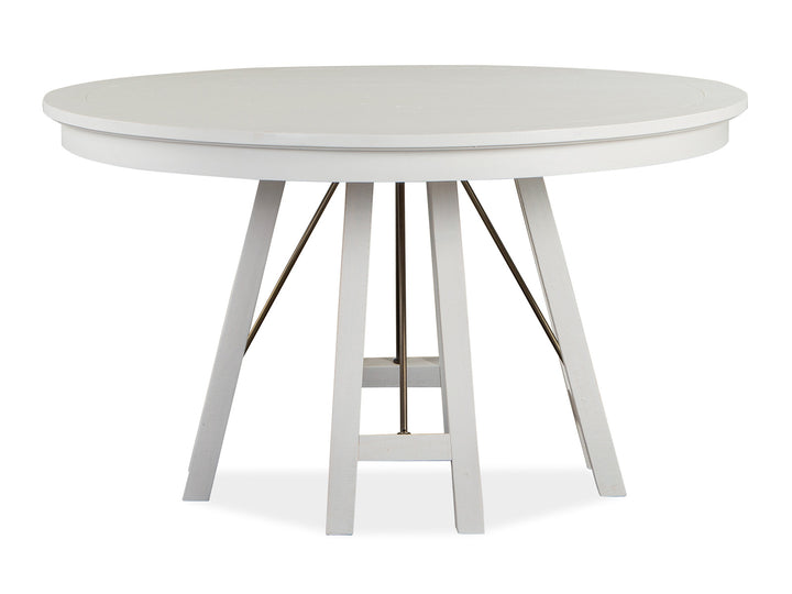 Heron Cove Chalk White And Dovetail Grey 52" Round Dining Table - D4400-27