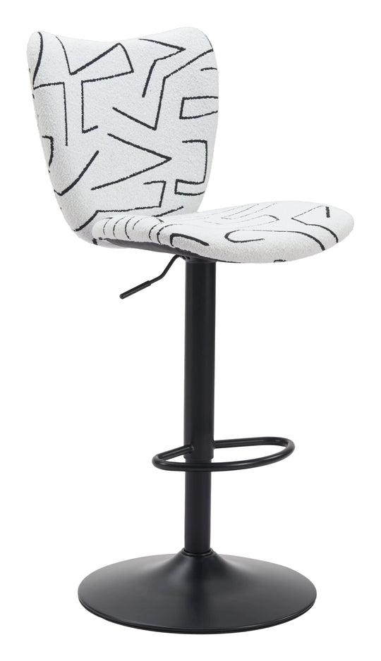 Zuo Elevate Barstool (Set of 2) White BAR STOOLS + COUNTER STOOLS