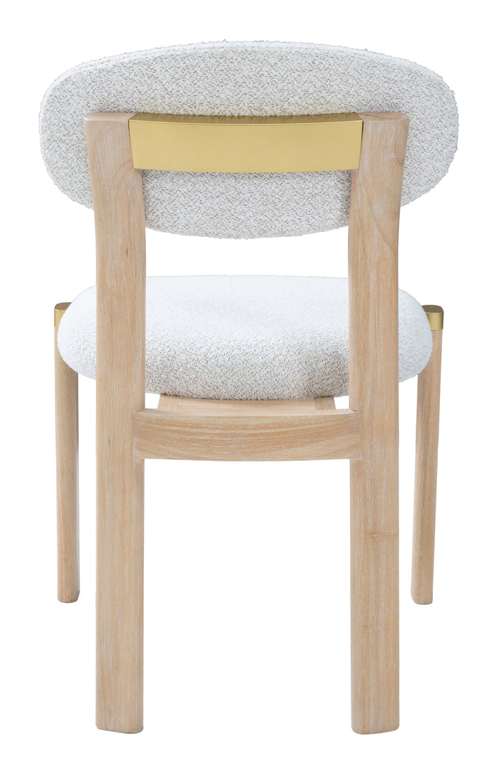 Rilou Dining Chair (Set of 2) White & Natural