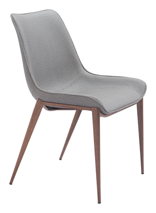 Zuo Magnus Dining Chair (Set of 2) Slate Gray & Walnut DINING CHAIRS