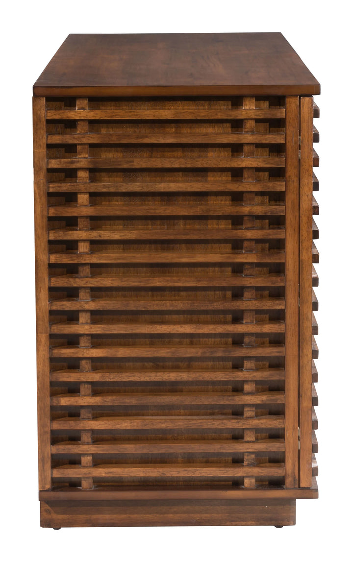 Linea Credenza Walnut - AmericanHomeFurniture