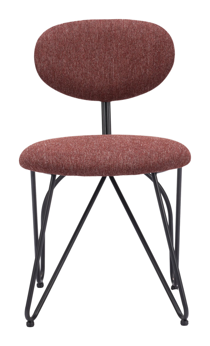 Novi Dining Chair (Set of 2) Maroon Brown - AmericanHomeFurniture