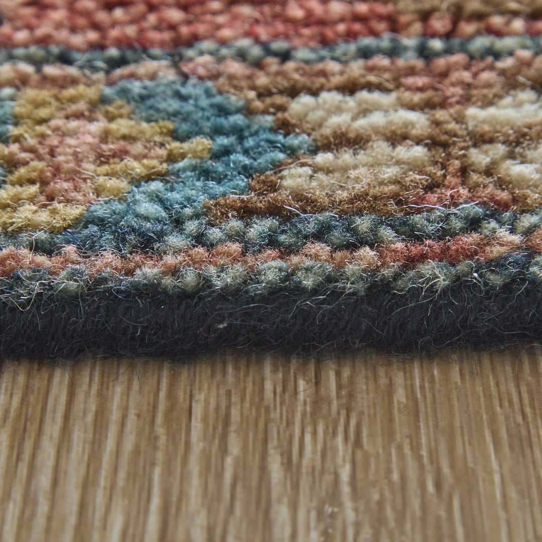 Rectangle/2' x 3'/Navy/Rust