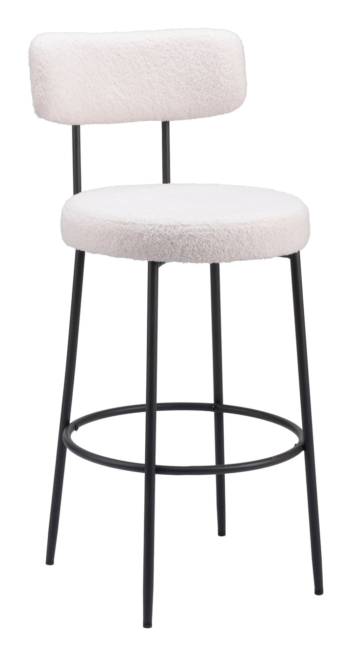 Blanca Barstool (Set of 2) Ivory - AmericanHomeFurniture