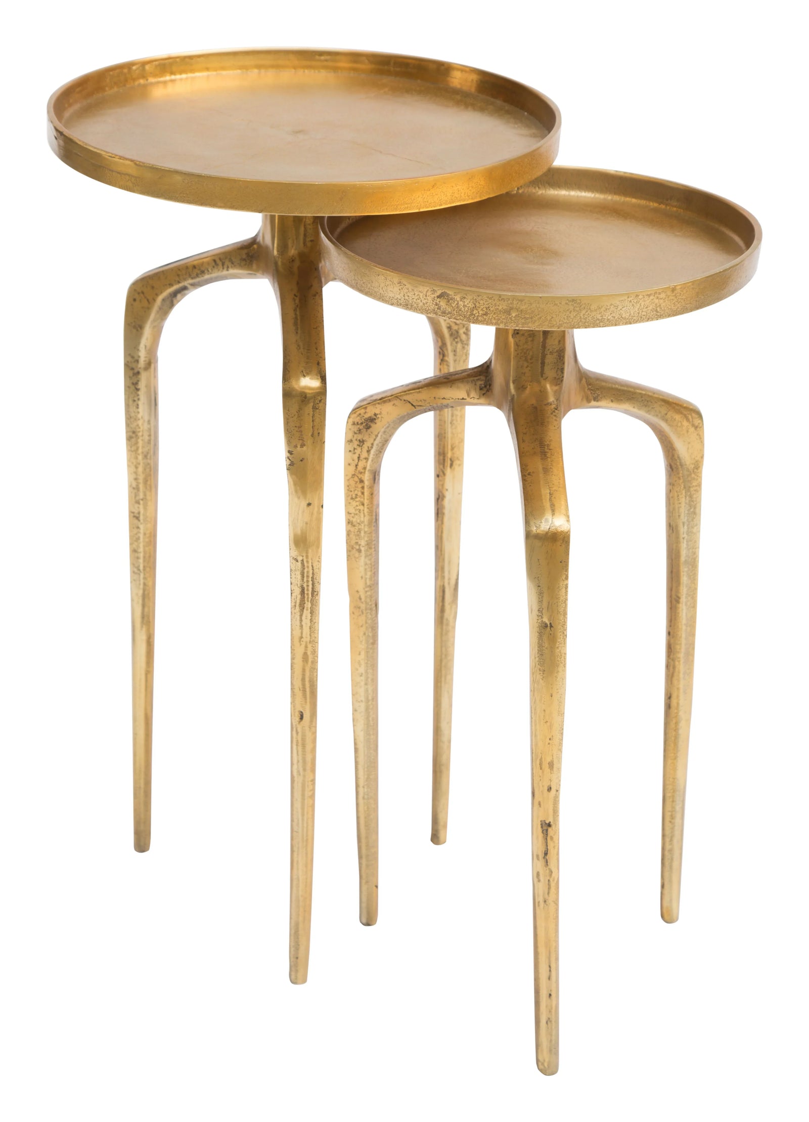Zuo Como Accent Table Set (2-Piece) Antique Gold ACCENT TABLES