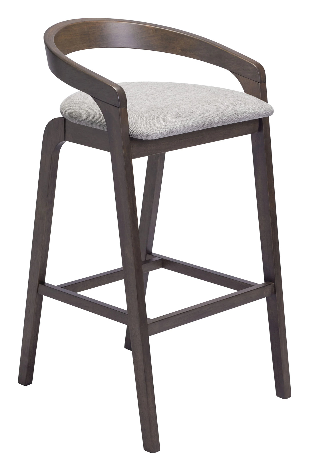 Troy Barstool (Set of 2) Dove Gray & Espresso - AmericanHomeFurniture