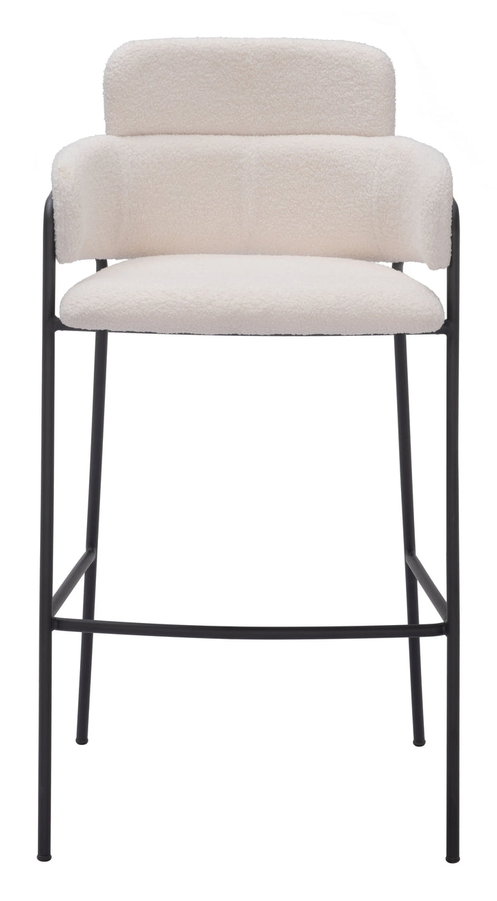 Marcel Barstool (Set of 2) Cream - AmericanHomeFurniture