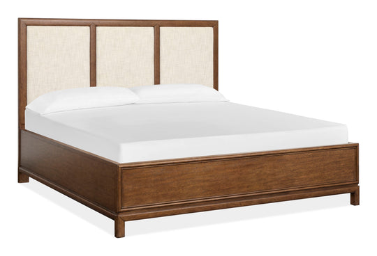 Ridgefield Russet King Upholstered Panel Bed - B6436-65