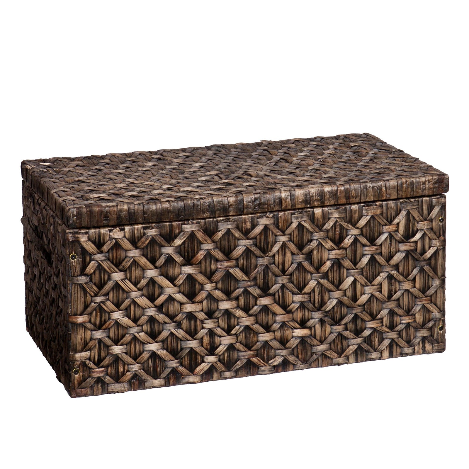 SEI Furniture Hawridge Water Hyacinth Storage Trunk - Blackwashed STORAGE