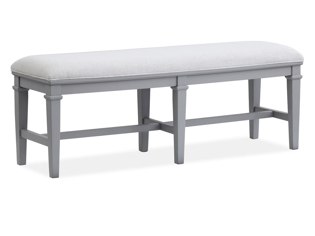 Charleston Harbor Gray Grey Upholstered Bench - D5611-68GY
