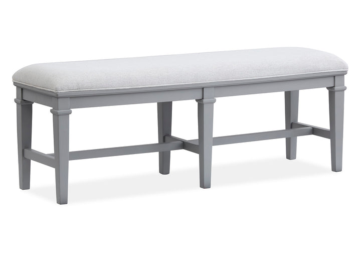 Charleston Harbor Gray Grey Upholstered Bench - D5611-68GY