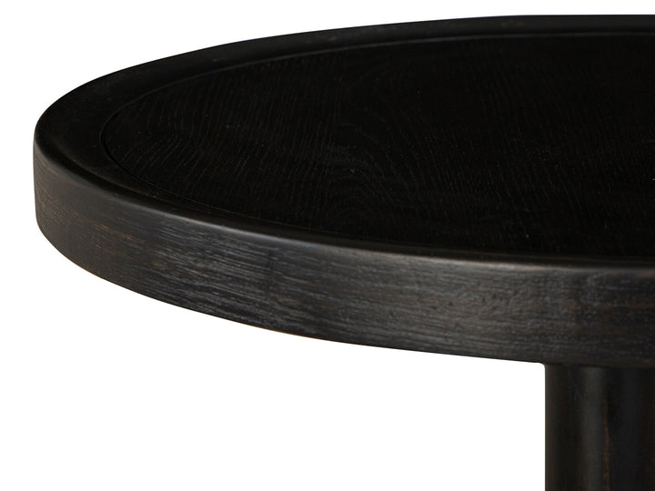 Lindon Coffee Bean Round Pedestal Accent End Table - T5570-30D