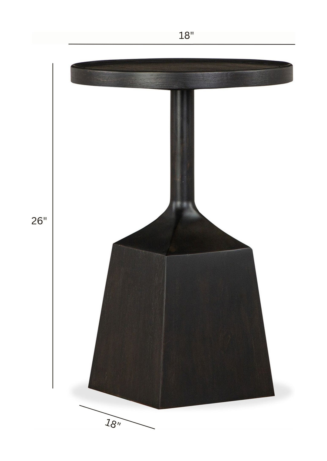 Lindon Coffee Bean Round Pedestal Accent End Table - T5570-30D