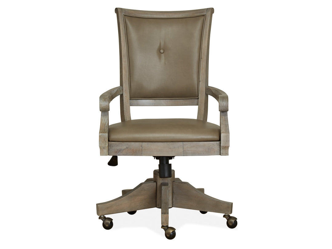 Lancaster Dovetail Grey Fully Upholstered Swivel Chair - H4352-82