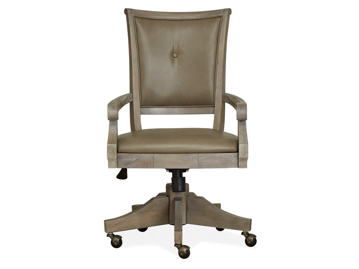 Lancaster Dovetail Grey Fully Upholstered Swivel Chair - H4352-82