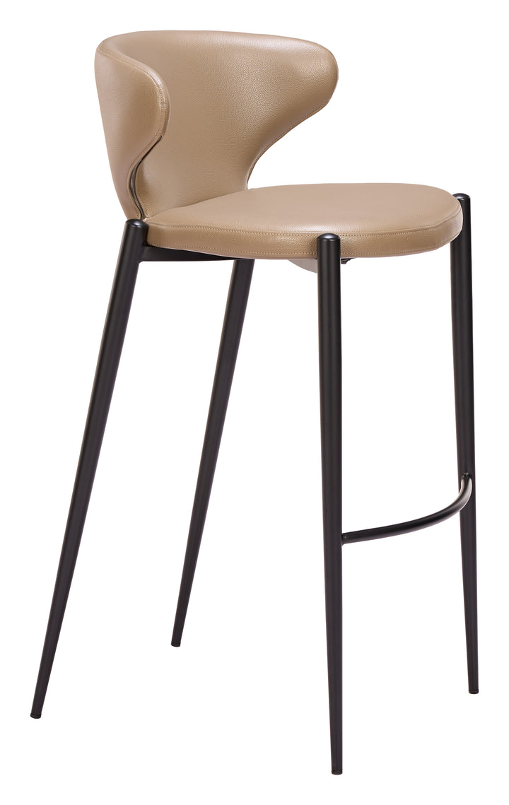 Lino Barstool (Set of 2) Taupe - 111207