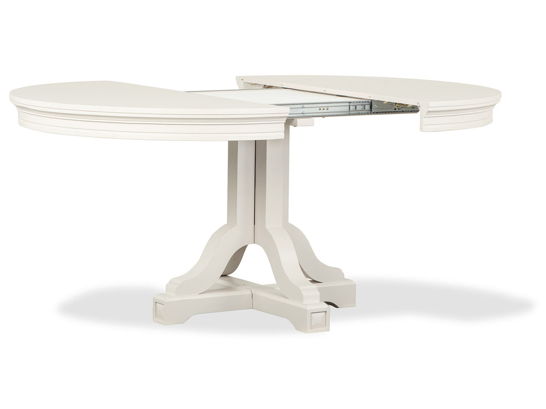 Willowbrook Egg Shell White Extendable 48" Round Dining Table - D5324-25