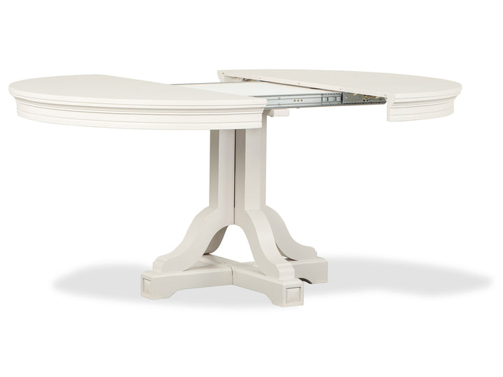 Willowbrook Egg Shell White Extendable 48" Round Dining Table - D5324-25
