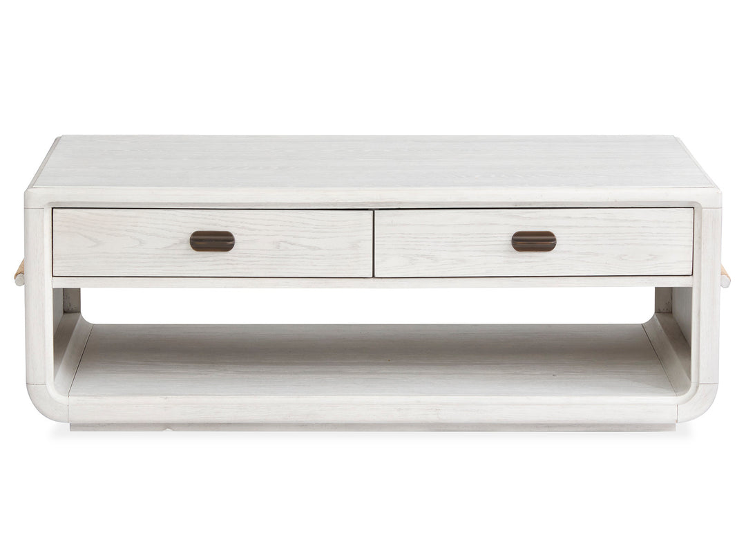 Sunset Cove Moonlight Pearl Rectangular Cocktail Table With Casters - T5879-43