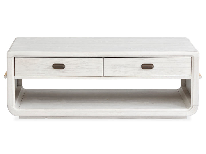Sunset Cove Moonlight Pearl Rectangular Cocktail Table With Casters - T5879-43