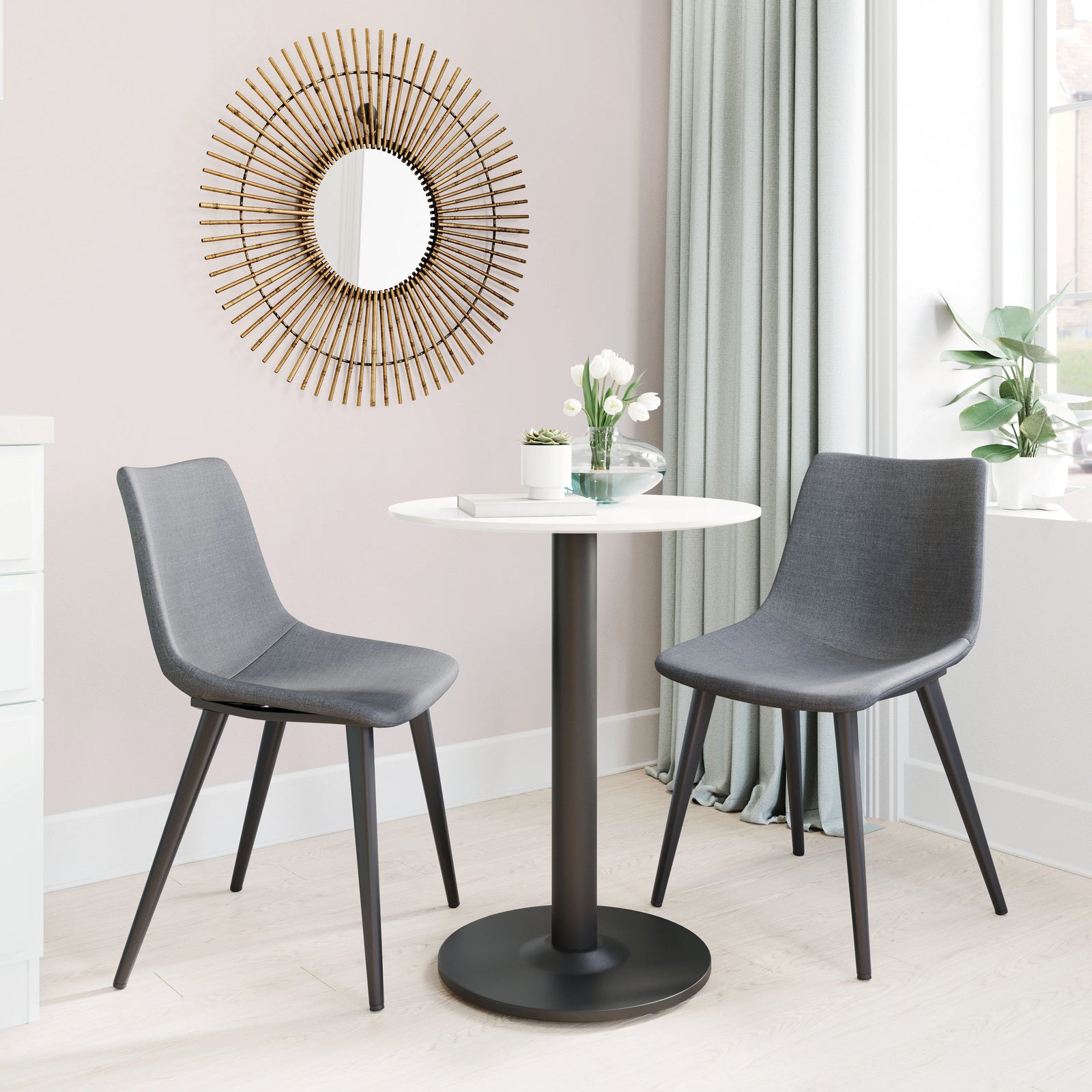 Zuo Daniel Dining Chair (Set of 2) Gray DINING CHAIRS