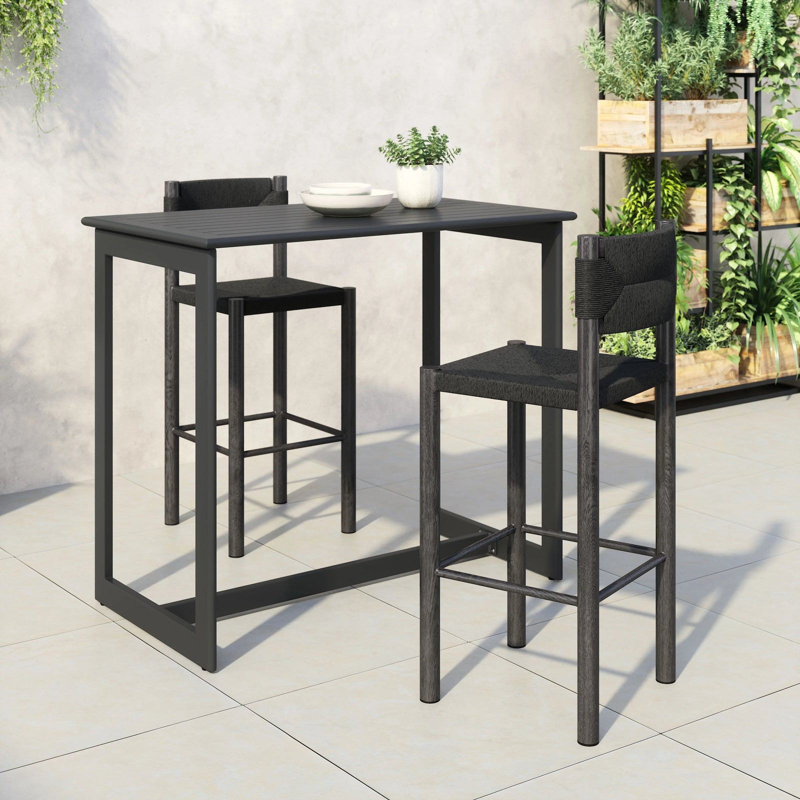Zuo Iska Barstool (Set of 2) Black BAR STOOLS + COUNTER STOOLS