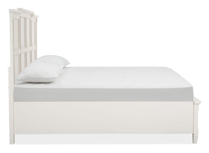 Willowbrook Egg Shell White King Panel Storage Bed - B5324-64A
