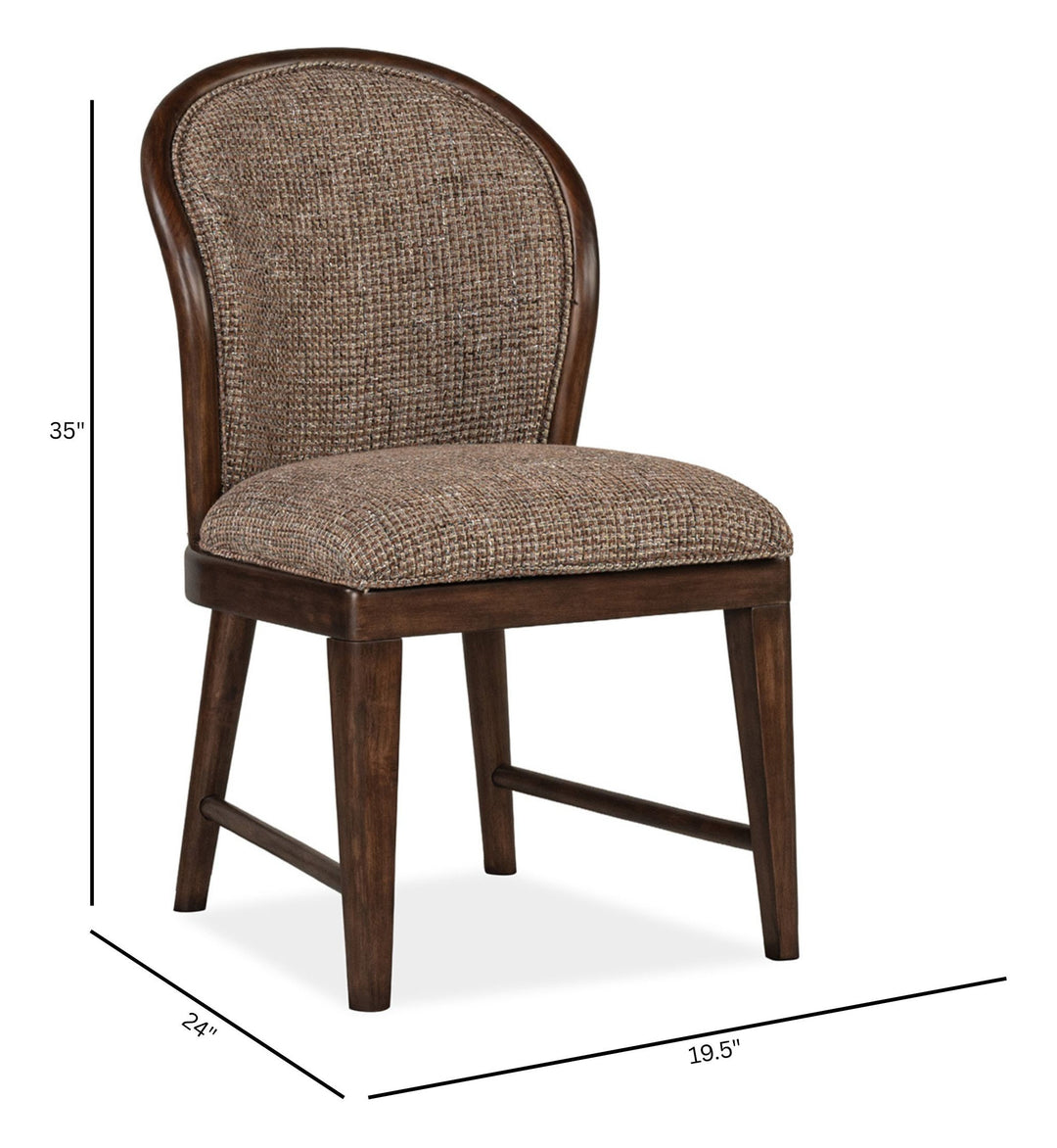 Belville Chestnut Brown Upholstered Side Chair - Set of 2 - D6520-64