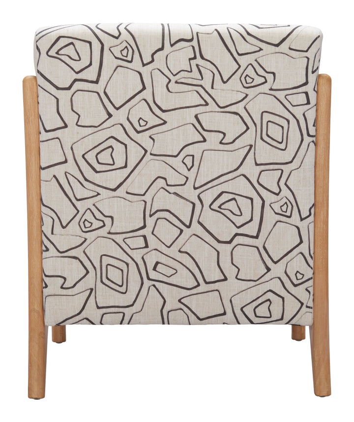 Runa Accent Chair Beige & Natural - AmericanHomeFurniture