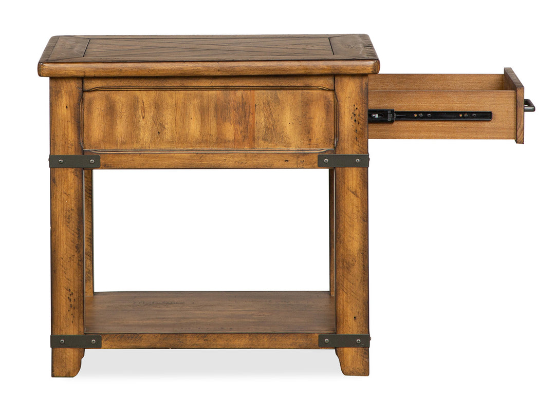 Chesterfield Farmhouse Timber Rectangular End Table - T4717-03