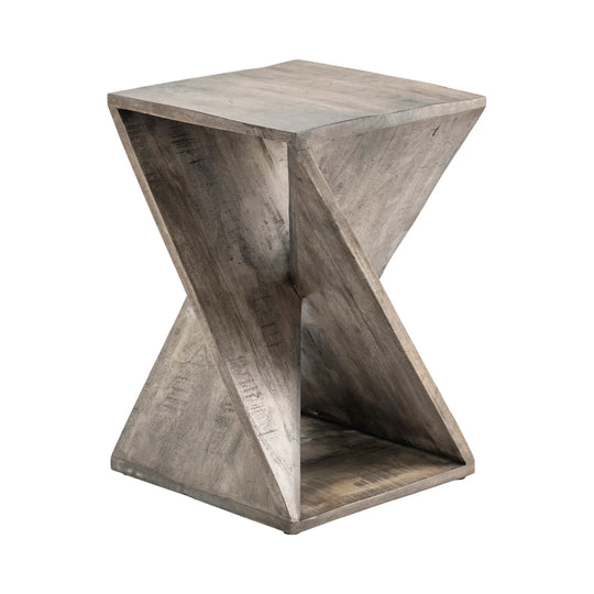 Crestview Collection Twist Base Gray Mango Wood Table ACCENT TABLES