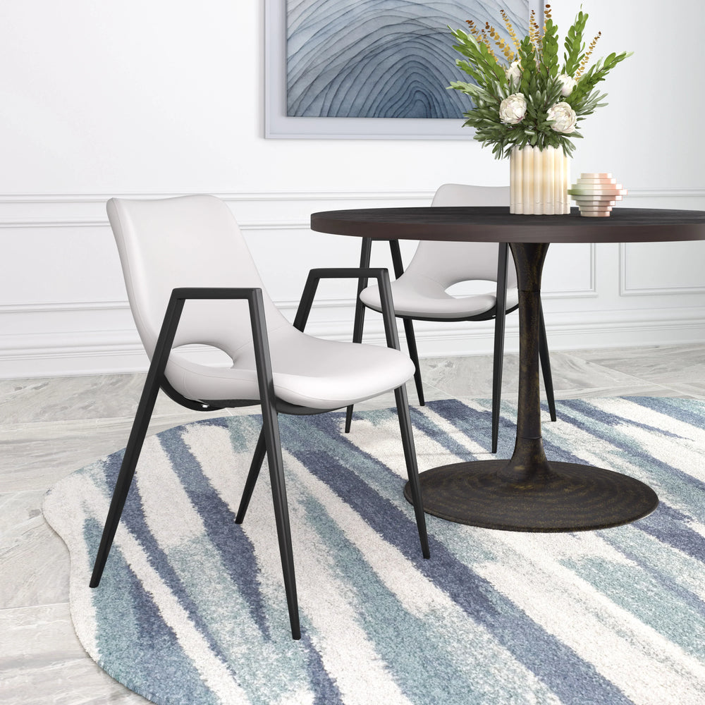 Desi Dining Chair (Set of 2) White - AmericanHomeFurniture