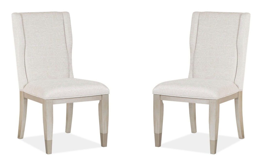 Lenox Acadia White Upholstered Host Chair - Set of 2 - D5490-66