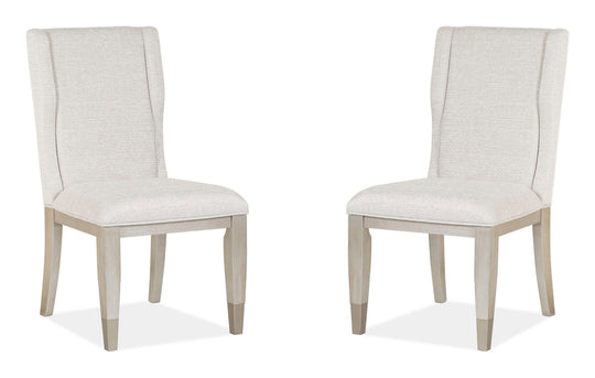 Lenox Acadia White Upholstered Host Chair - Set of 2 - D5490-66