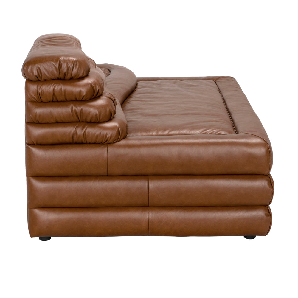 Noir - Bandera Sofa, Cr, Roche Tan Leather - LEA-AS015A-CRBR