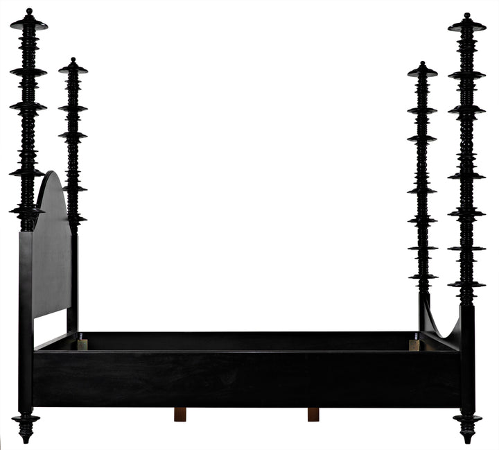 Noir - Ferret Bed, Cal-King, Hand Rubbed Black - GBED109CKHB