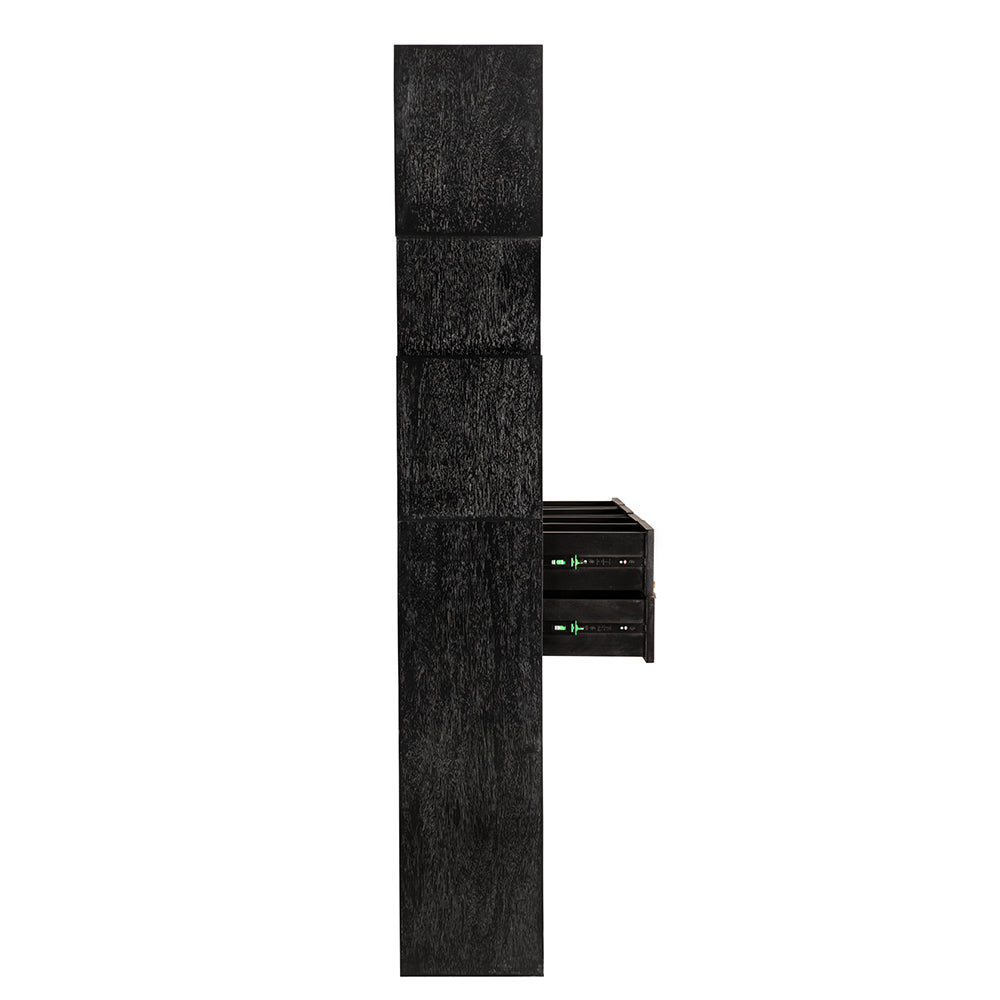 Noir - Grobius Bookcase, Hand Rubbed Black - GBCS267HB