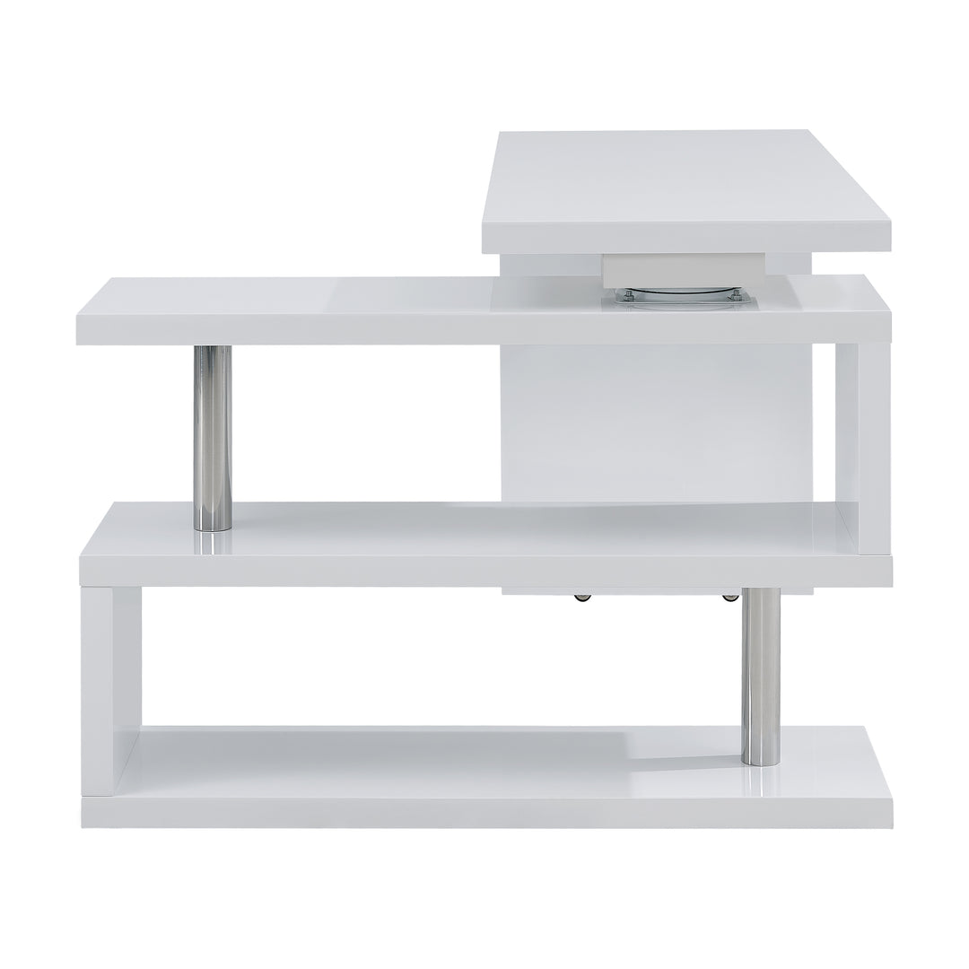 American Home Furniture | SEI Furniture - Yates Multifunctional Corner/L Desk w/ Shelves