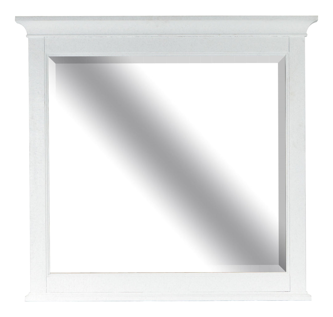 Heron Cove Chalk White And Dovetail Grey Drawer Dresser With Landscape Mirror - B4400-2040