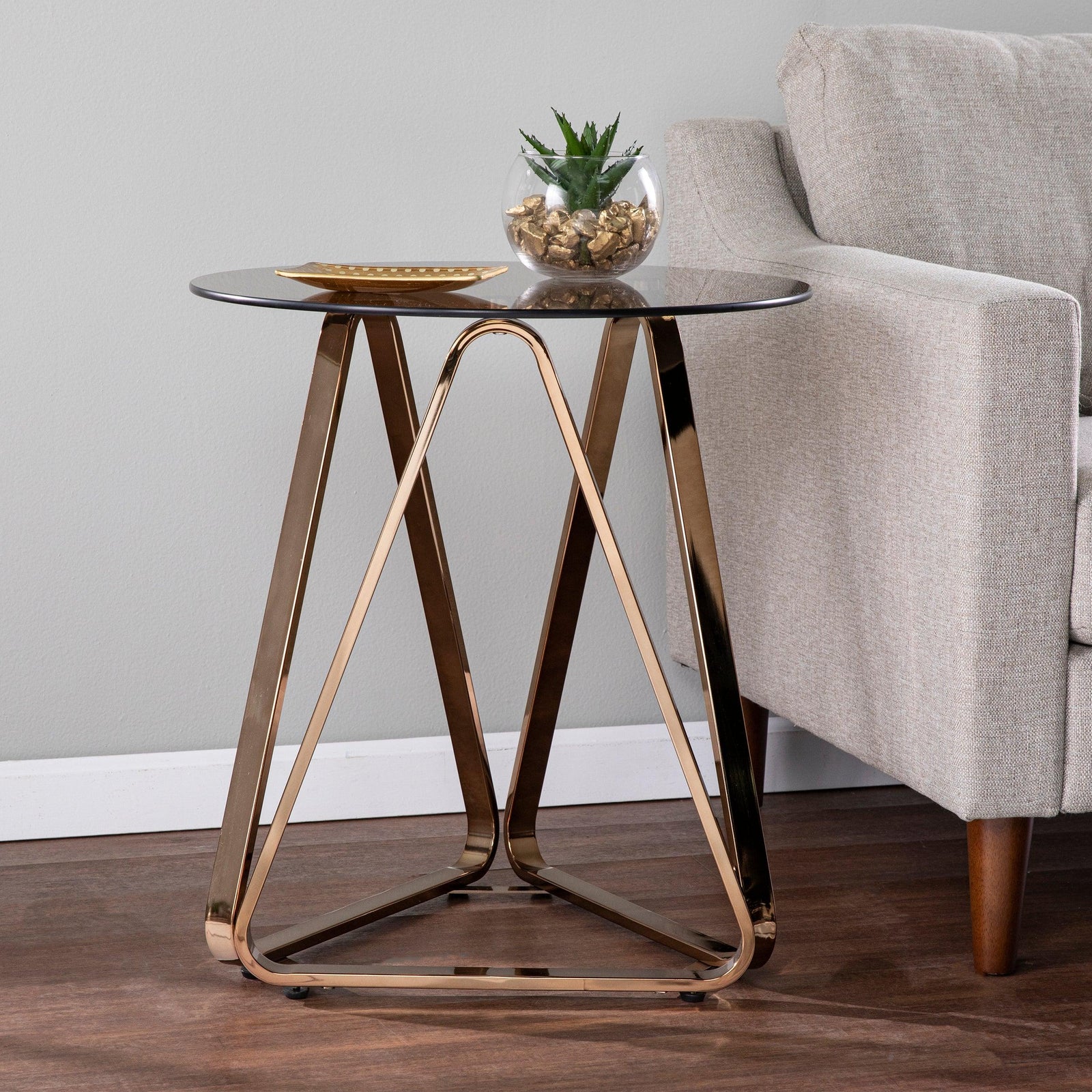 SEI Furniture Stondon Round End Table ACCENT TABLES