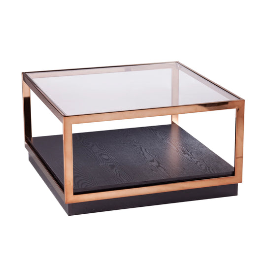 SEI Furniture Lexina Glass-Top Cocktail Table COFFEE TABLES