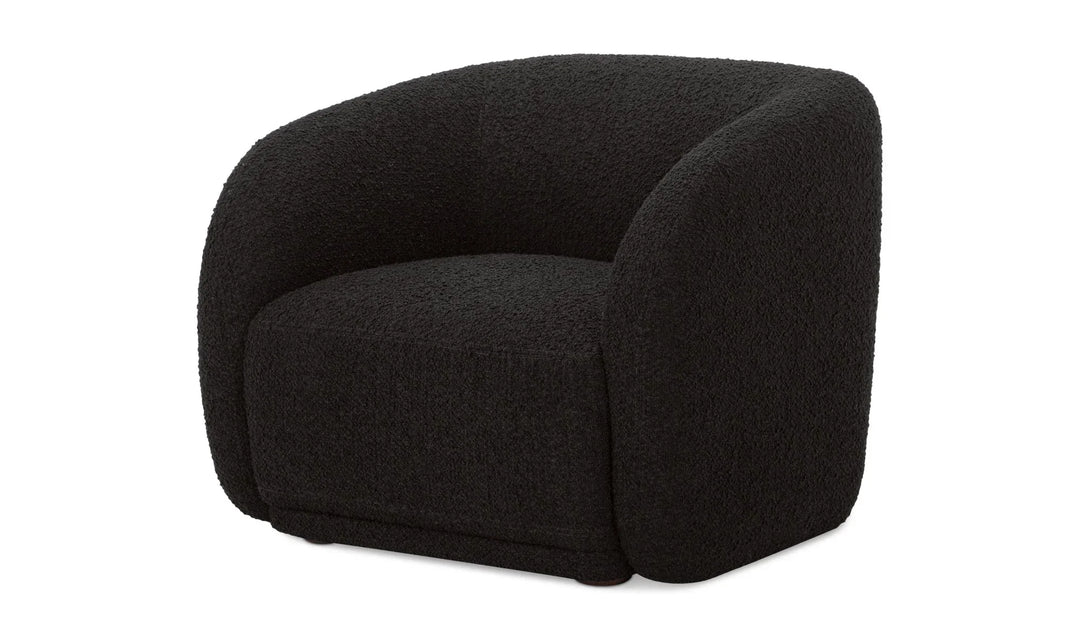 Faye Accent Chair Black Boucle - AmericanHomeFurniture