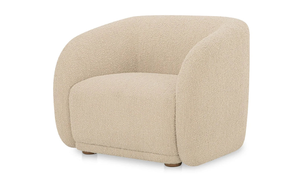Faye Accent Chair Beige Boucle - AmericanHomeFurniture