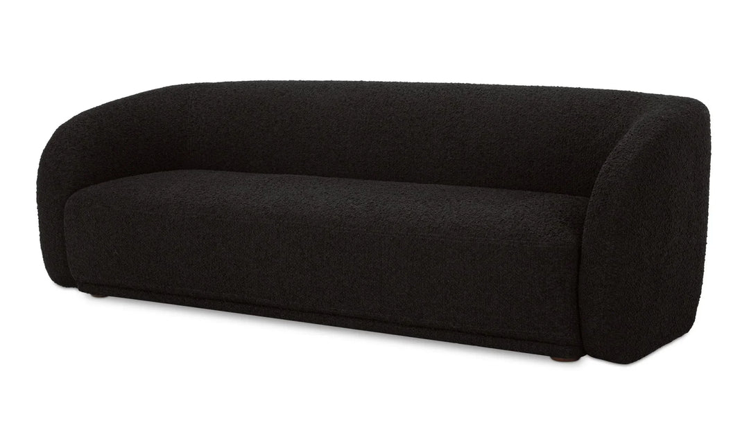 Faye Sofa Black Boucle - AmericanHomeFurniture