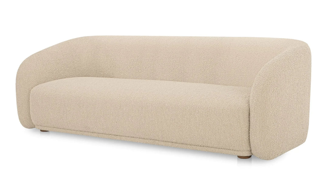 Faye Sofa Beige Boucle - AmericanHomeFurniture
