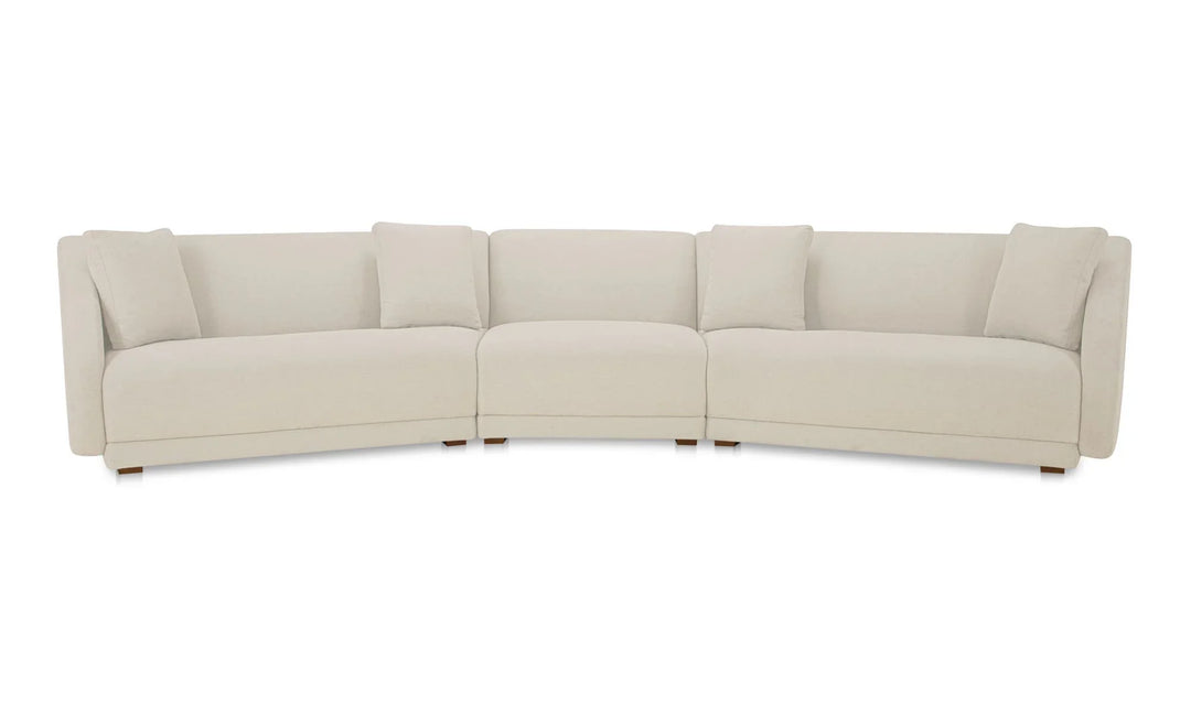 Fraser 3 Piece Modular Sectional with Slipper White - AmericanHomeFurniture