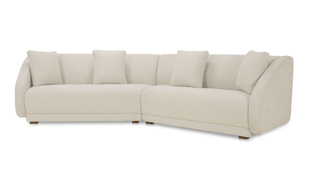 Fraser 2 Piece Modular Sofa White - AmericanHomeFurniture