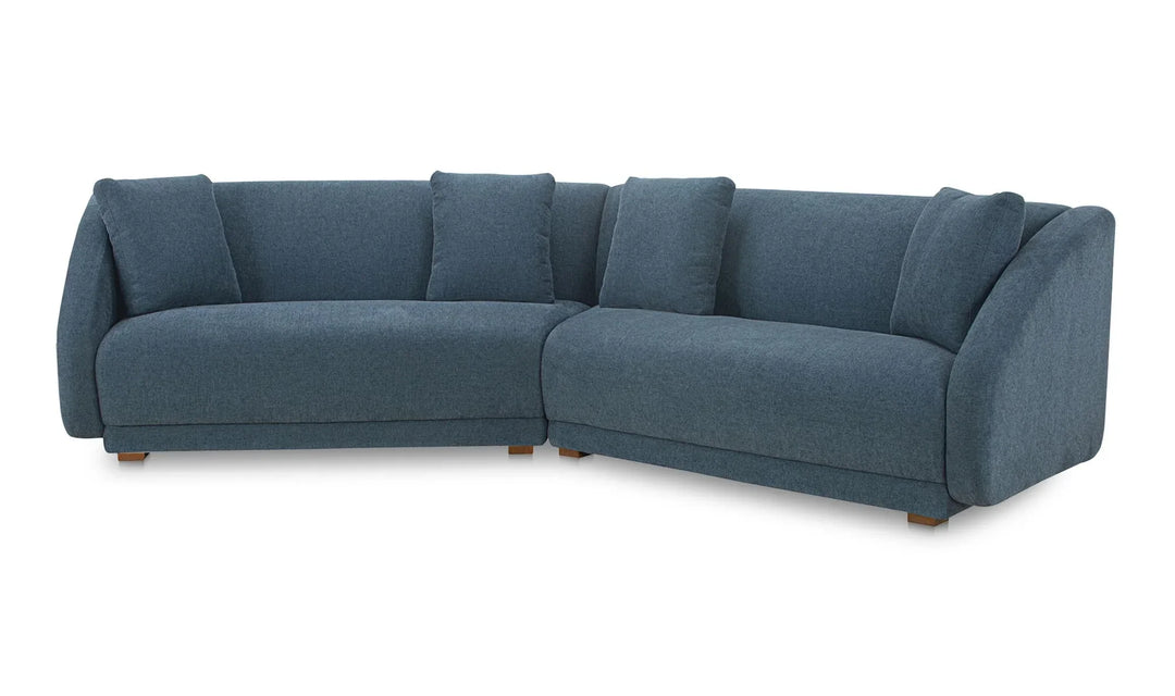 Fraser 2 Piece Modular Sofa Deep Blue - AmericanHomeFurniture