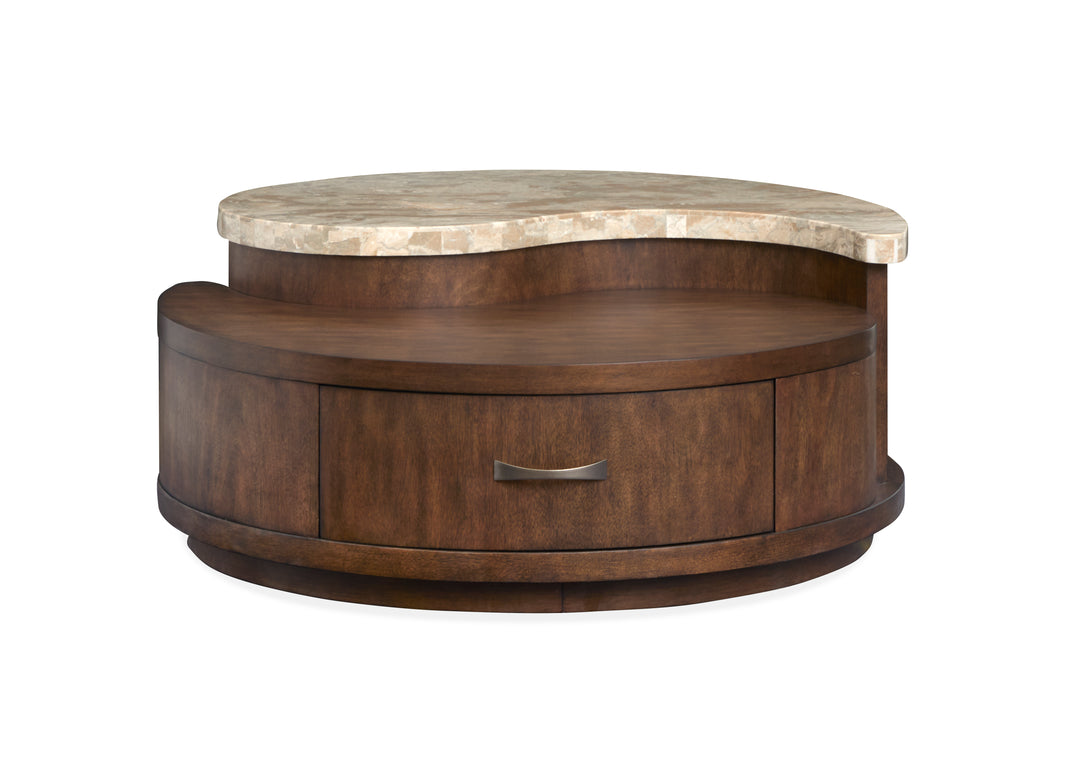 Mcpherson Burnt Umber Round Cocktail Table With Casters - T6351-45